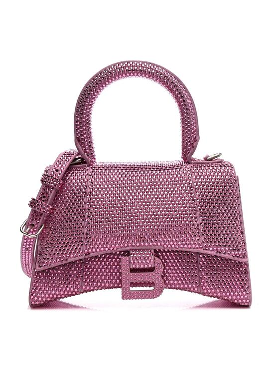 Balenciaga Handbags - Balenciaga Strass Suede Hourglass Top #271113B17B